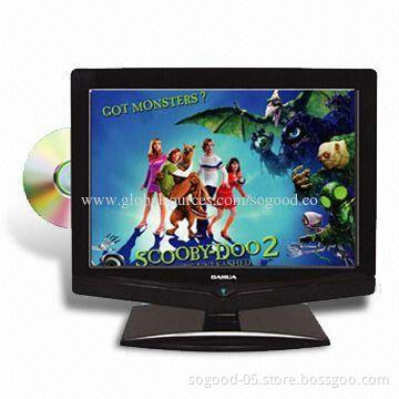 19-inch LCD-DVD Combo, Built-in DVD Player, Support CD, MP3, MP4, VCD, DVD, DivX